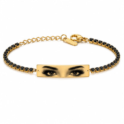 Bratara Personalizata Eyes Black Gold