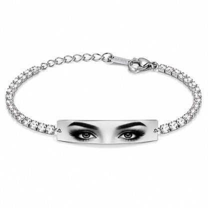 Bratara Personalizata Eyes Tennis Silver cu Argint