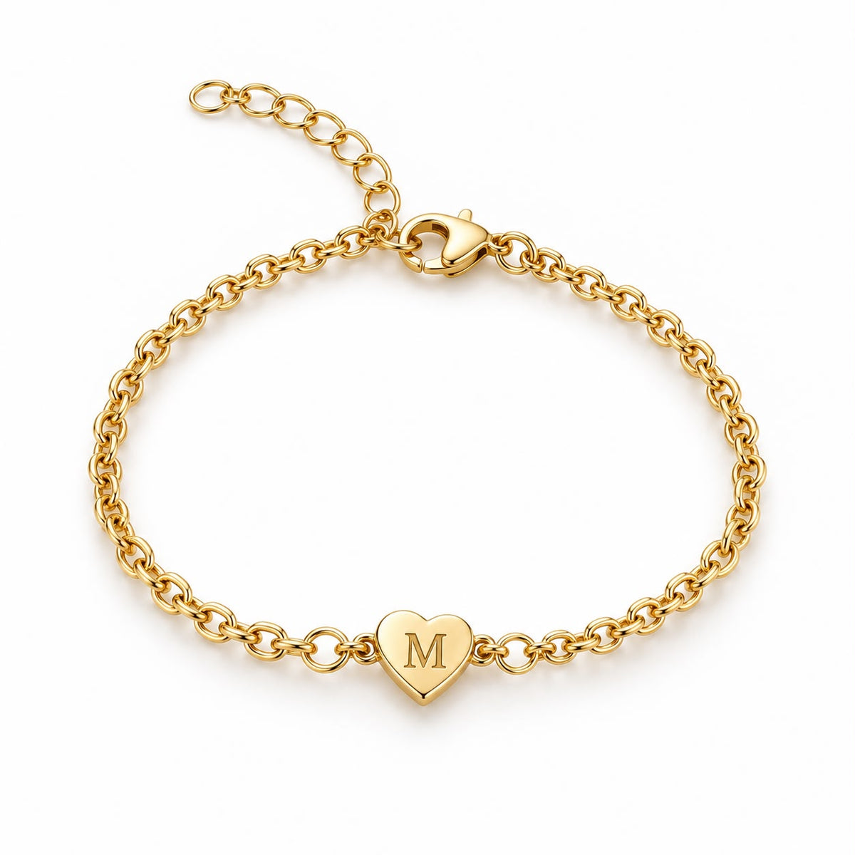 Bratara Personalizata Inima Gold