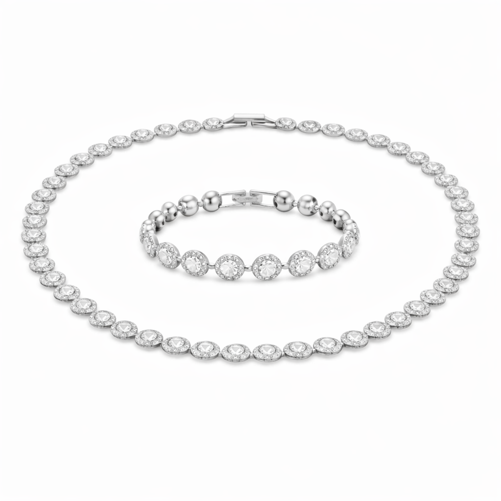 Set Angel Brățară+Colier Cadou Silver