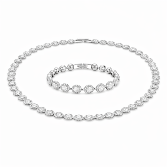 Set Angel Brățară+Colier Cadou Silver