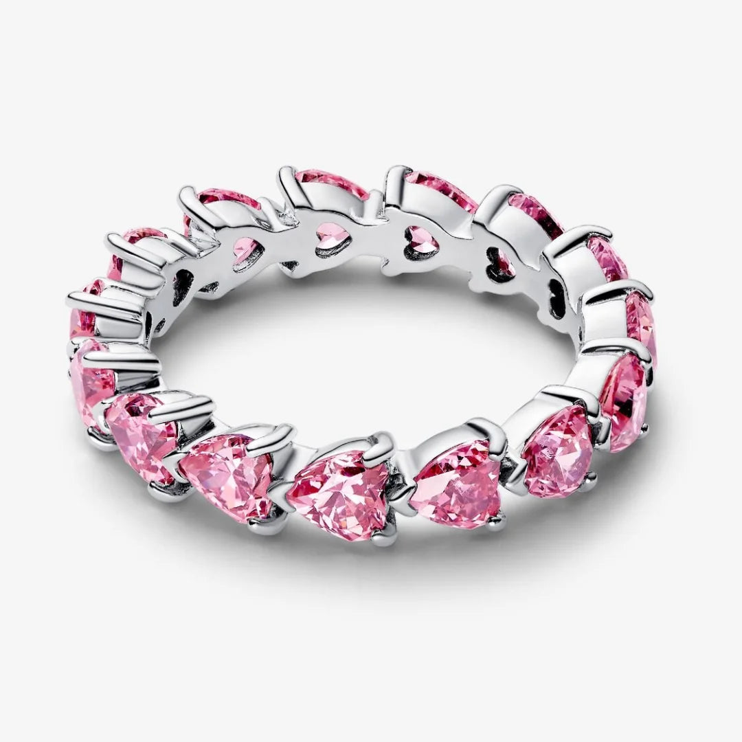 Inel Multi Pink Heart cu Argint