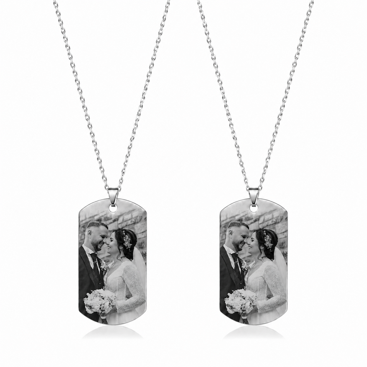 Set 2 Coliere Personalizate Eyes Love Silver cu Argint