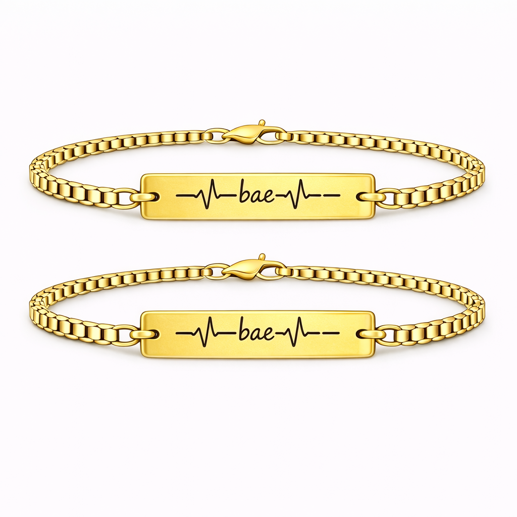Set 2 Bratari Personalizate Bae cu Aur