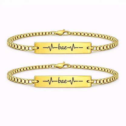 Set 2 Bratari Personalizate Bae cu Aur
