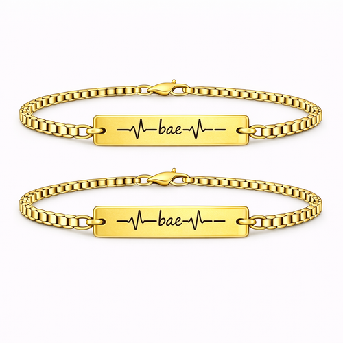 Set 2 Bratari Personalizate Bae cu Aur
