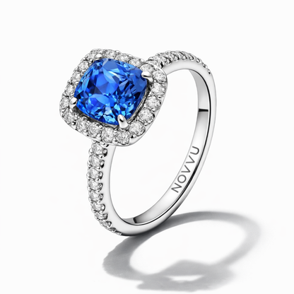 Inel Blue Cristal Cu Argint