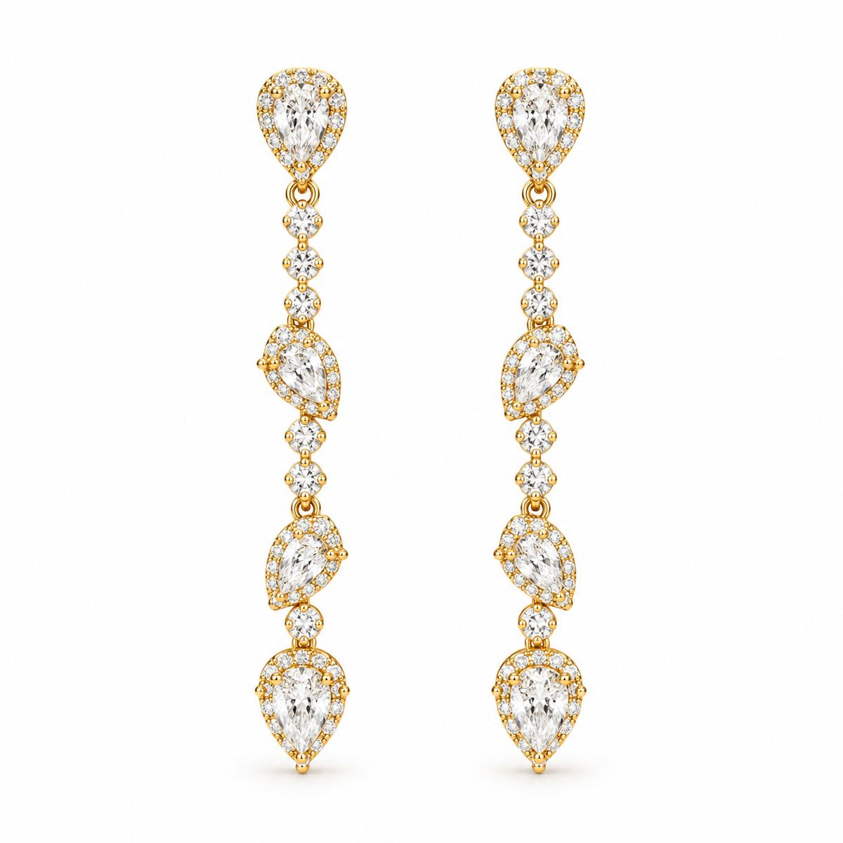 Cercei Seraphine Placati cu Aur 18k