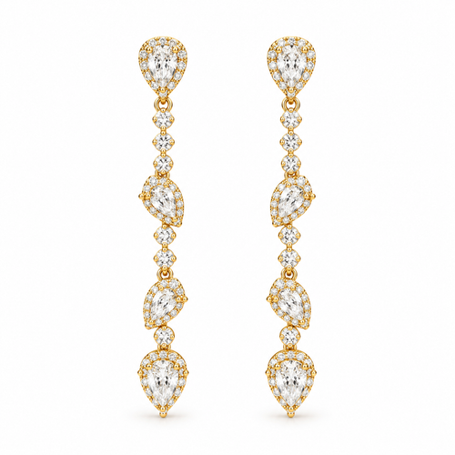 Cercei Seraphine Placati cu Aur 18k