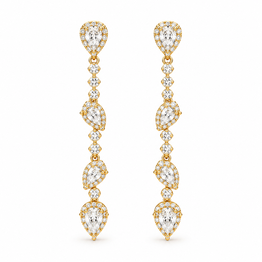Cercei Seraphine Placati cu Aur 18k