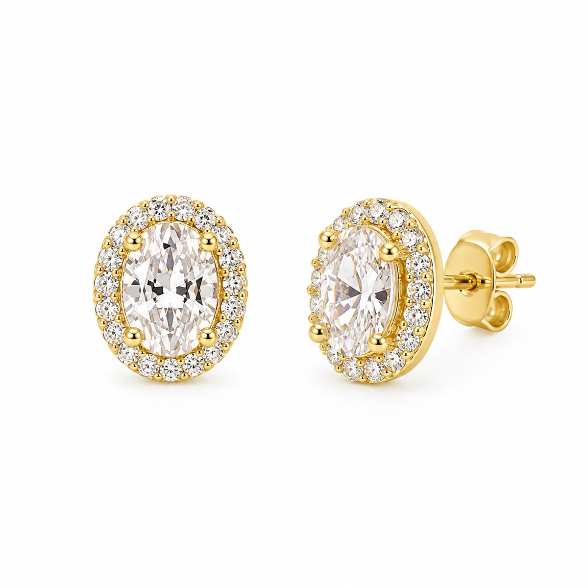 Cercei Opaline Placati cu Aur 18k