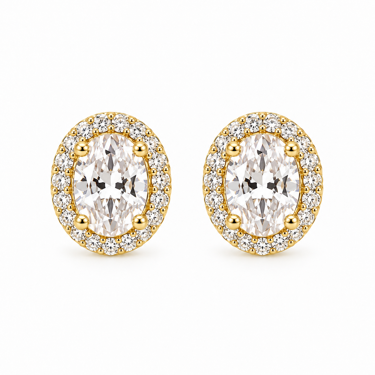 Cercei Opaline Placati cu Aur 18k