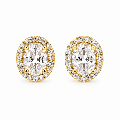 Cercei Opaline Placati cu Aur 18k