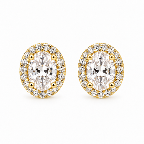 Cercei Opaline Placati cu Aur 18k