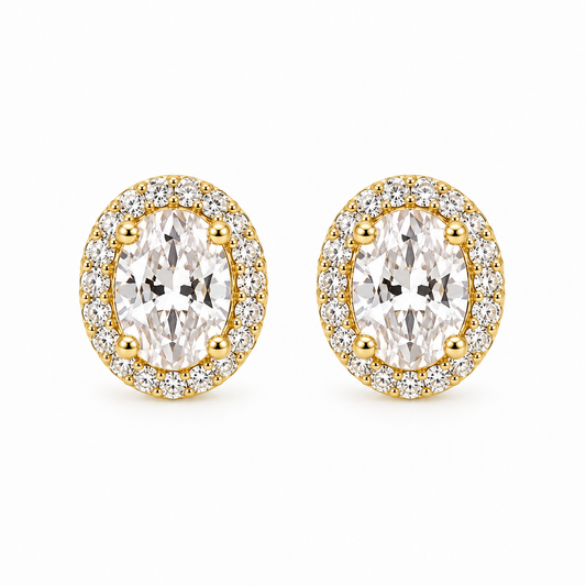 Cercei Opaline Placati cu Aur 18k