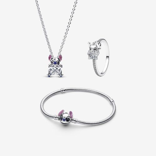 Set bijuterii Inel,Bratara si Colier Stitch Cu Argint