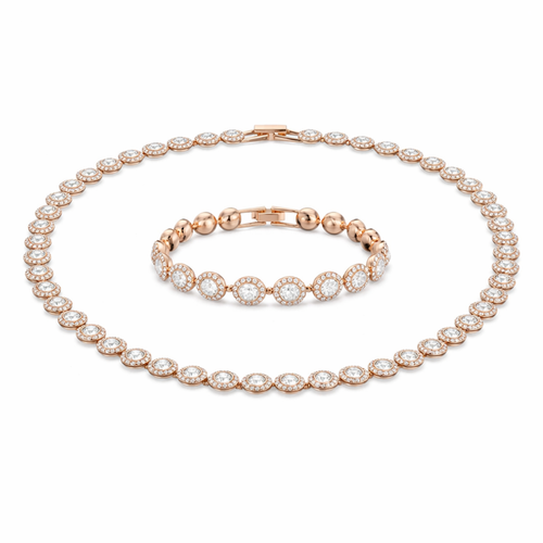 Set Angel Brățară+Colier Cadou Rose Gold