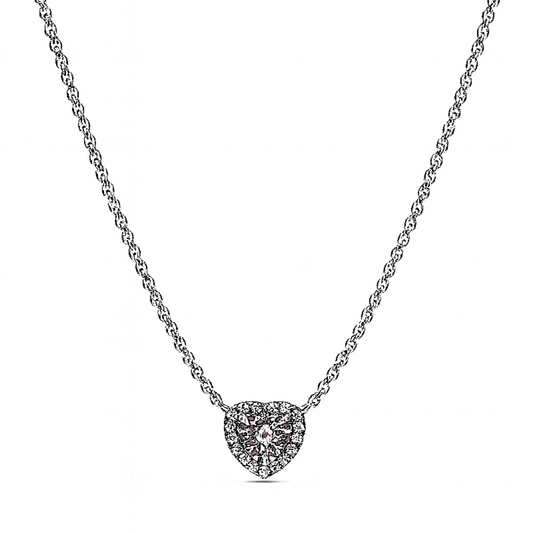Colier White Heart Silver cu Argint