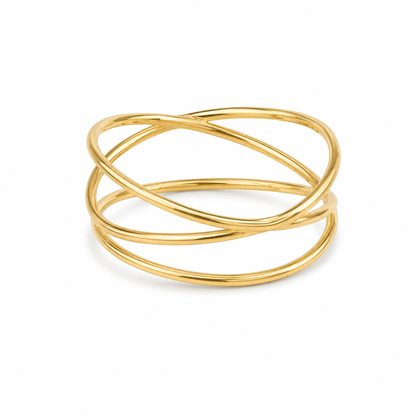 Inel Waves Gold cu Aur