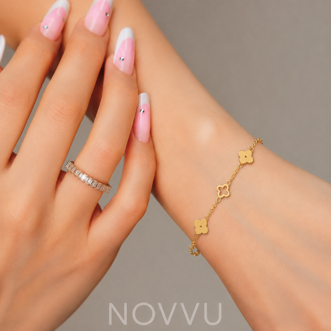 Bratara Trifoi Placata cu Aur 18k