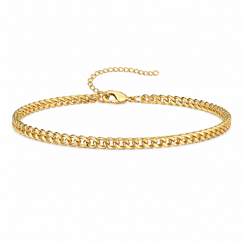 Bratara Cuban Slim Gold cu Aur