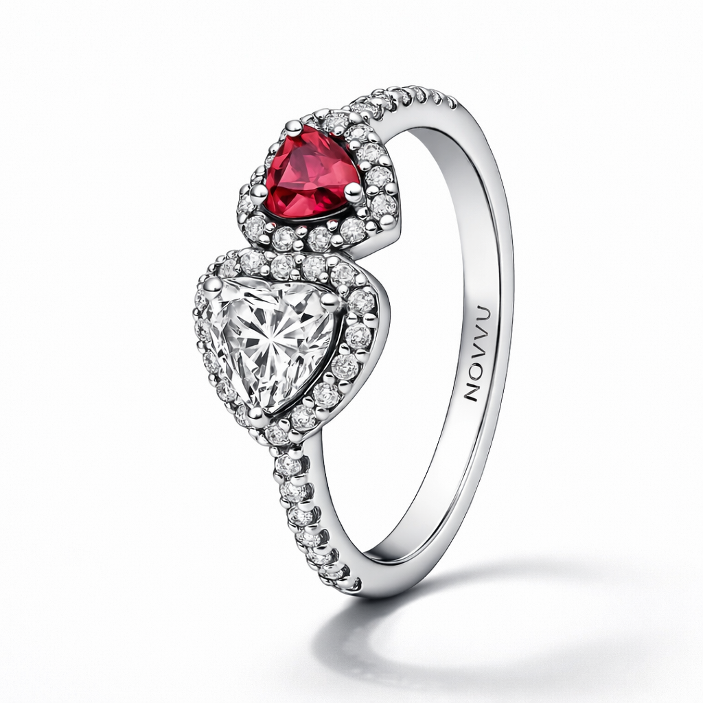 Inel Dublu Heart Silver cu Argint