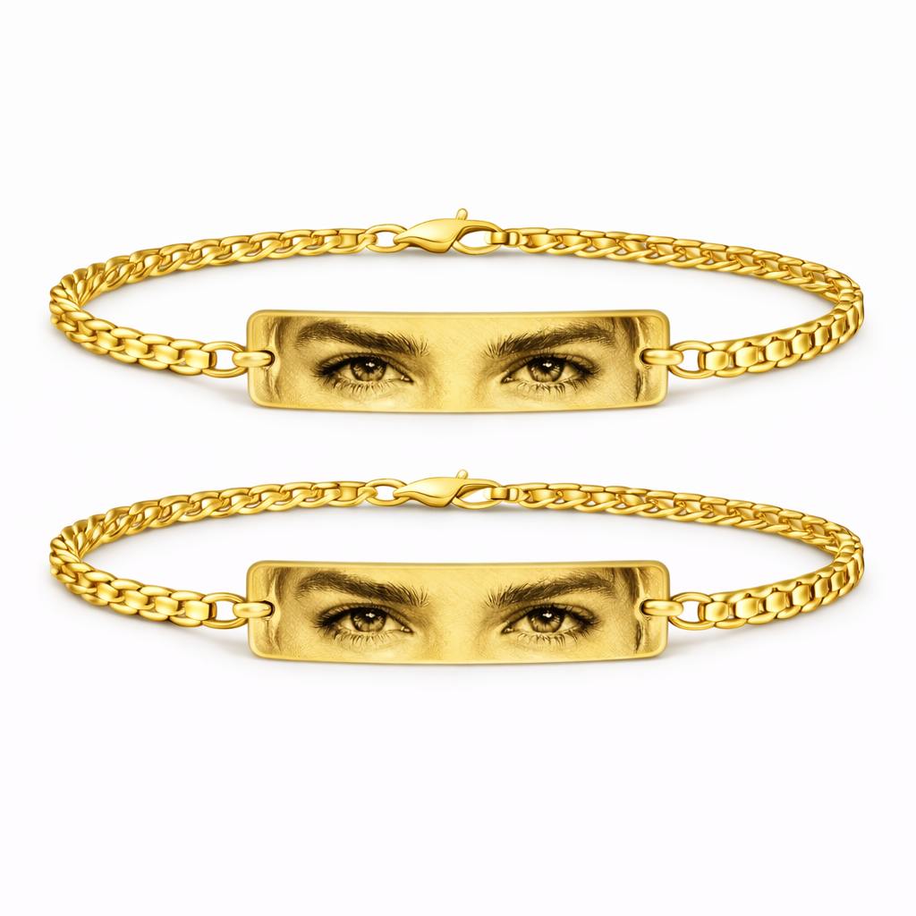 Set 2 Bratari Personalizate Eyes cu Aur