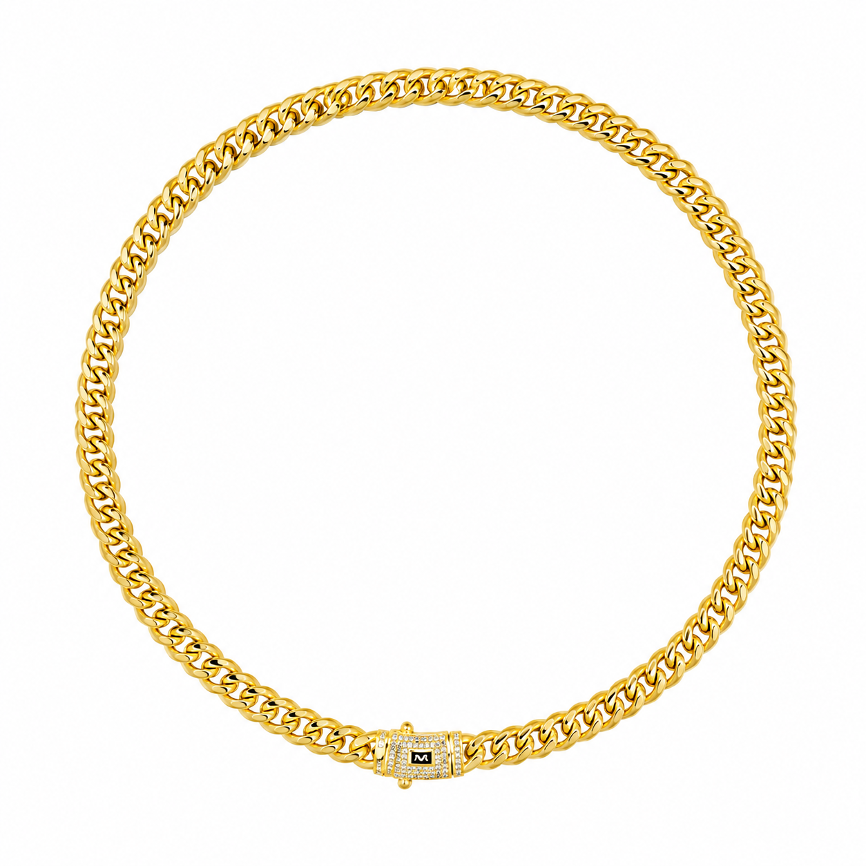 Colier Monaco 8mm Placat cu Aur