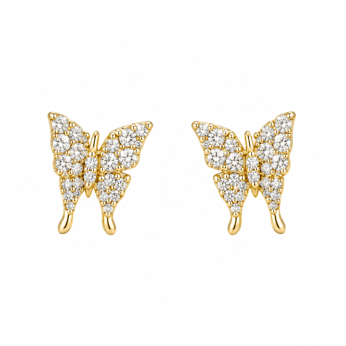 Cercei Fluture Placati cu Aur 18k