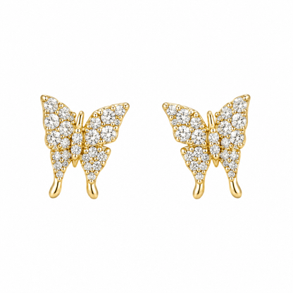 Cercei Fluture Placati cu Aur 18k