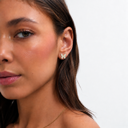 Cercei Fluture Placati cu Aur 18k