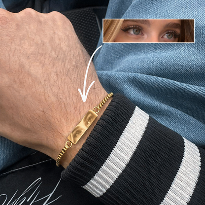 Bratara Personalizata Eyes cu Aur