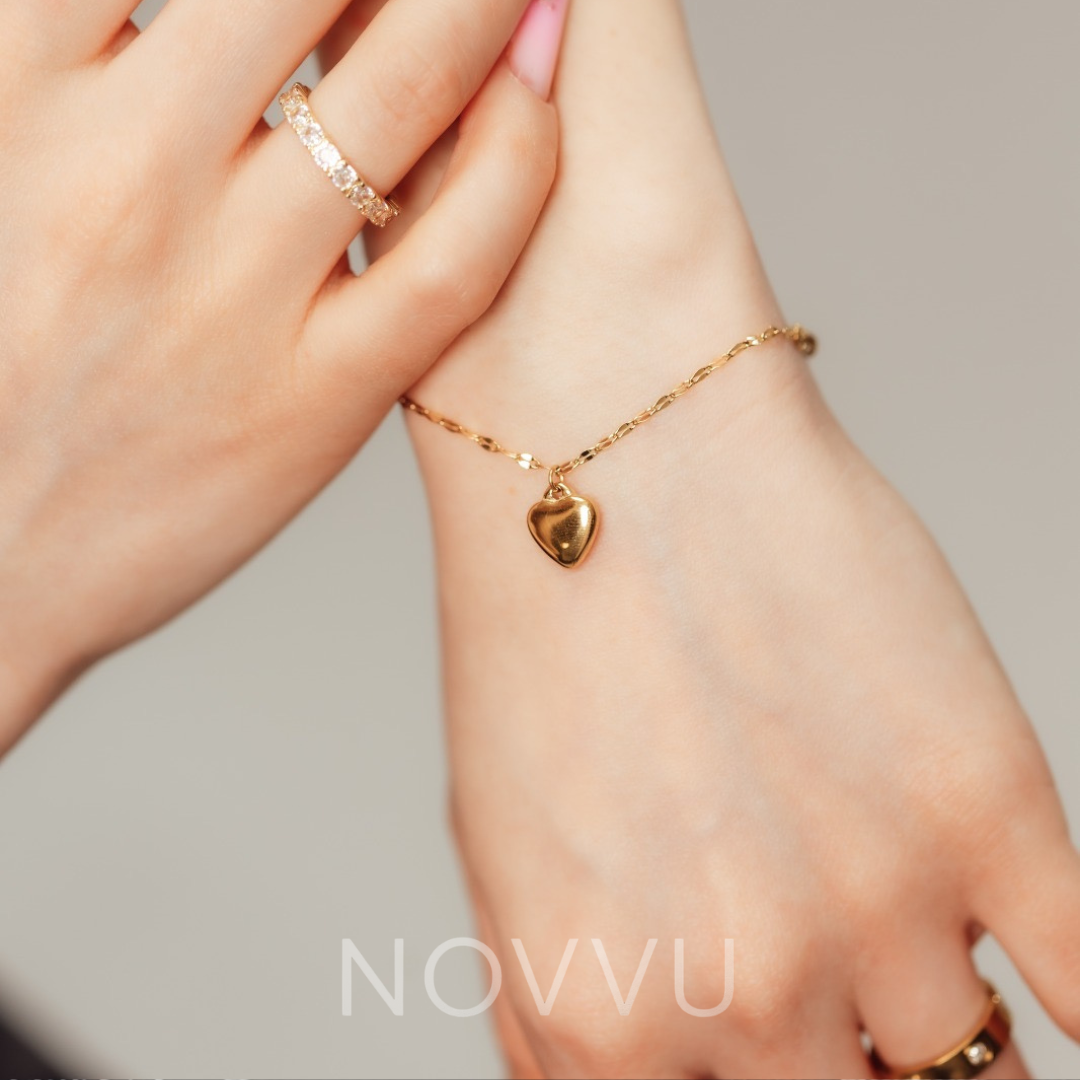 Bratara Inima Placata cu Aur 18k