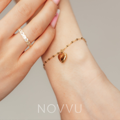 Bratara Inima Placata cu Aur 18k