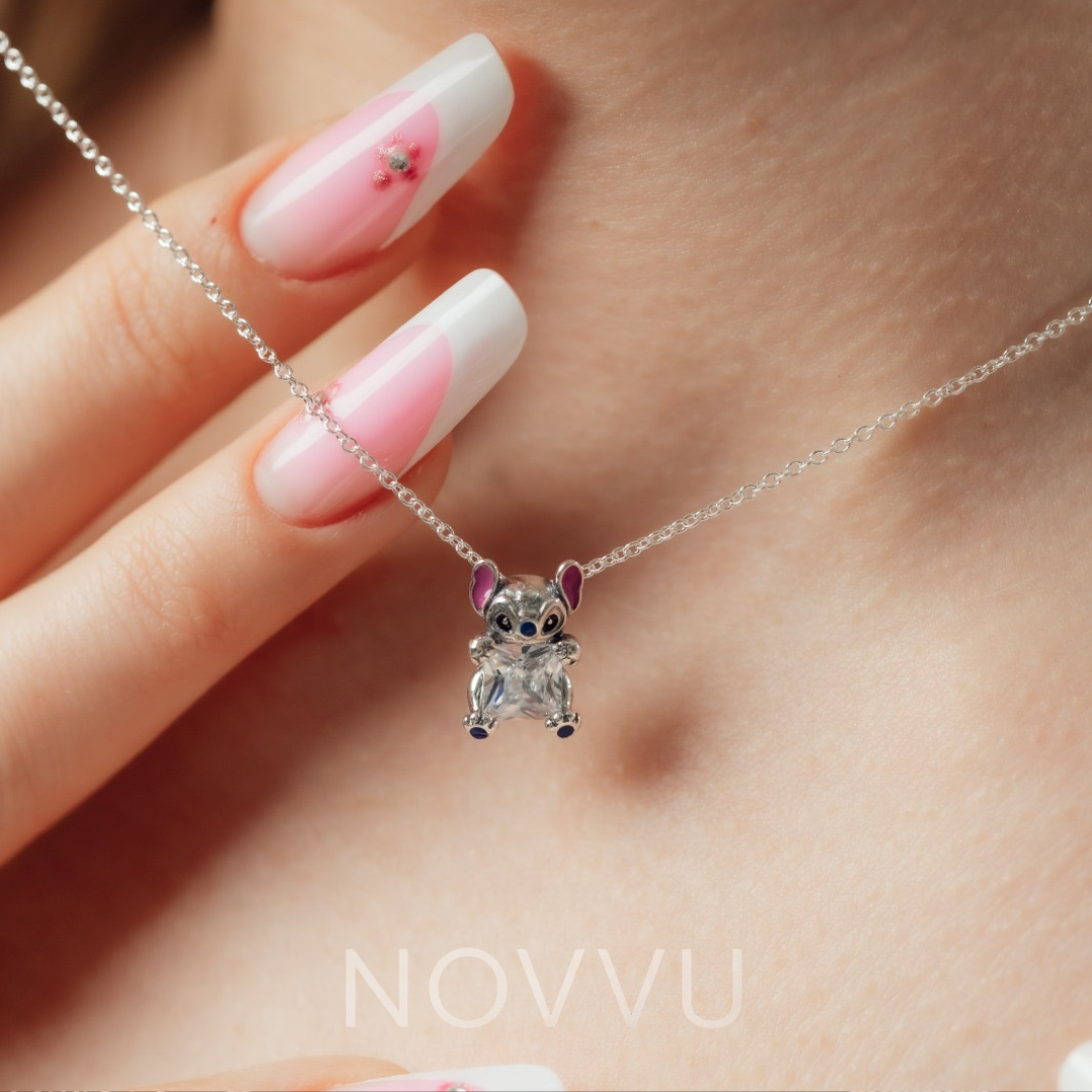 Set bijuterii Inel,Bratara si Colier Stitch Cu Argint
