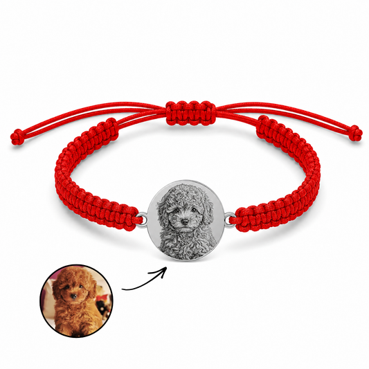 Bratara Rosie Personalizata Catel cu Argint