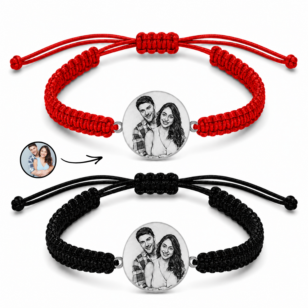 Set 2 Bratari Cuplu Personalizate cu Argint