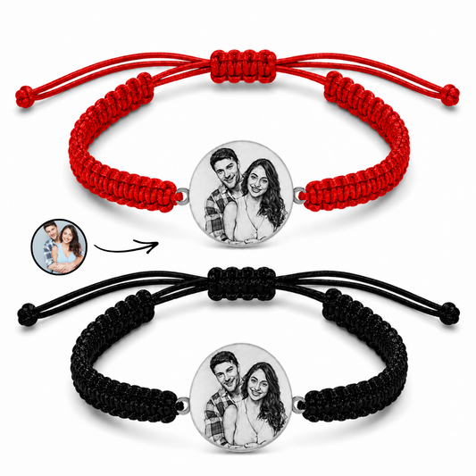 Set 2 Bratari Cuplu Personalizate cu Argint