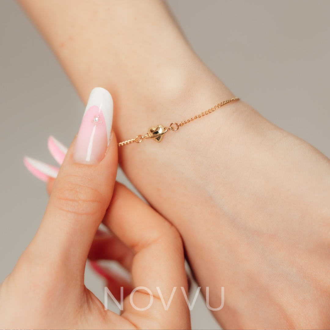 Bratara Inima 3 Placata cu Aur 18k