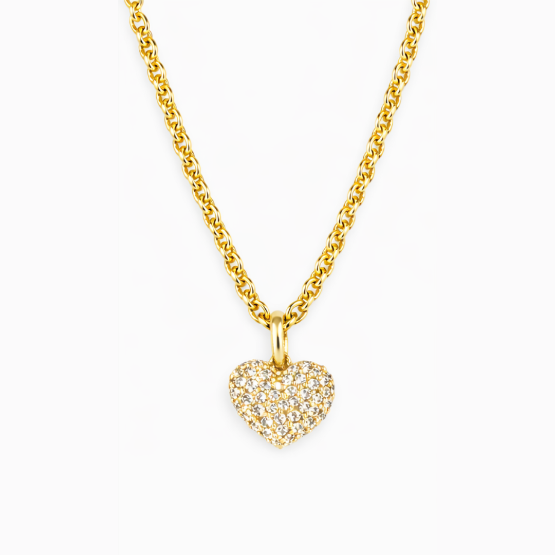 Colier Inima Placat Cu Aur 18k