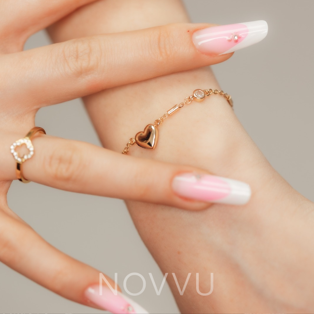 Bratara Inima 2 Placata cu Aur 18k