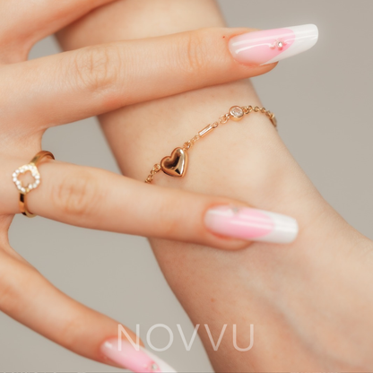 Bratara Inima 2 Placata cu Aur 18k