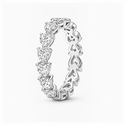 Inel Multi White Heart cu Argint