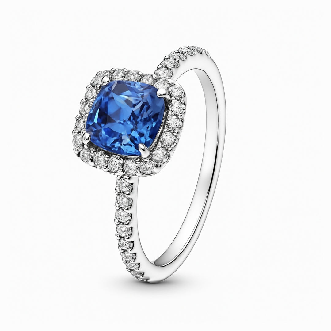 Set bijuterii Inel si Colier Blue Cu Argint