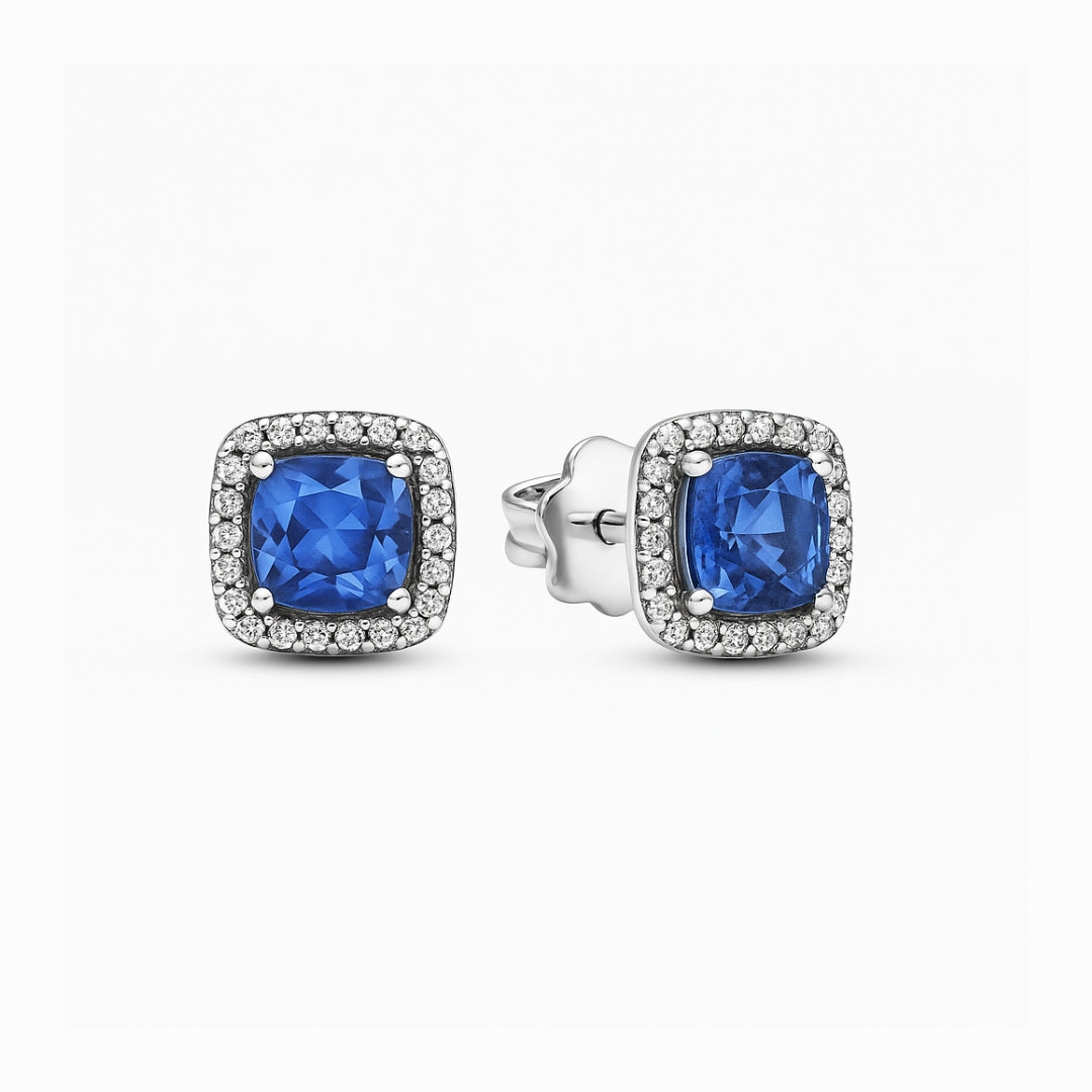 Set bijuterii Inel si Cercei Blue Cu Argint