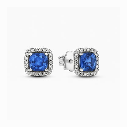 Set bijuterii Inel,Cercei si Colier Blue Cu Argint