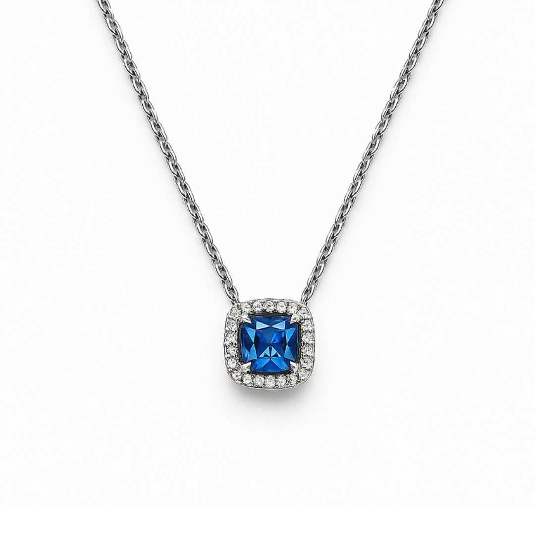 Set bijuterii Inel si Colier Blue Cu Argint