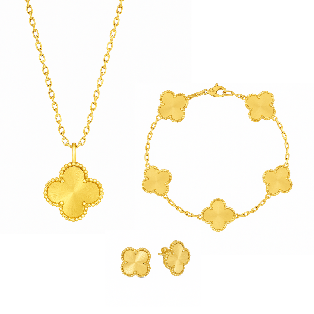 Set Bijuterii Colier,Bratara si Cercei Van Luxy Gold