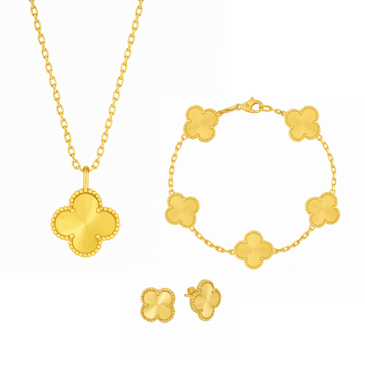 Set Bijuterii Colier,Bratara si Cercei Van Luxy Gold