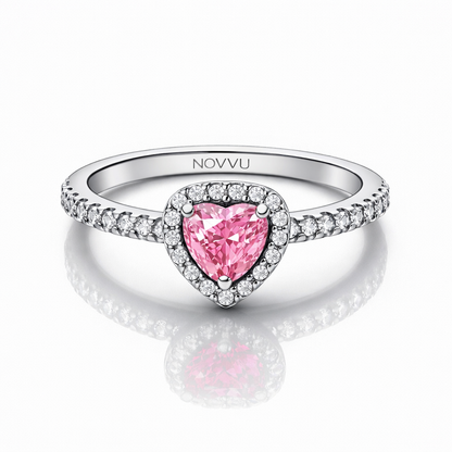 Inel Pink Heart cu Argint